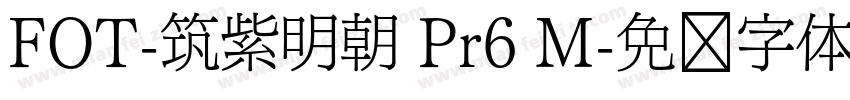 FOT-筑紫明朝 Pr6 M字体转换
